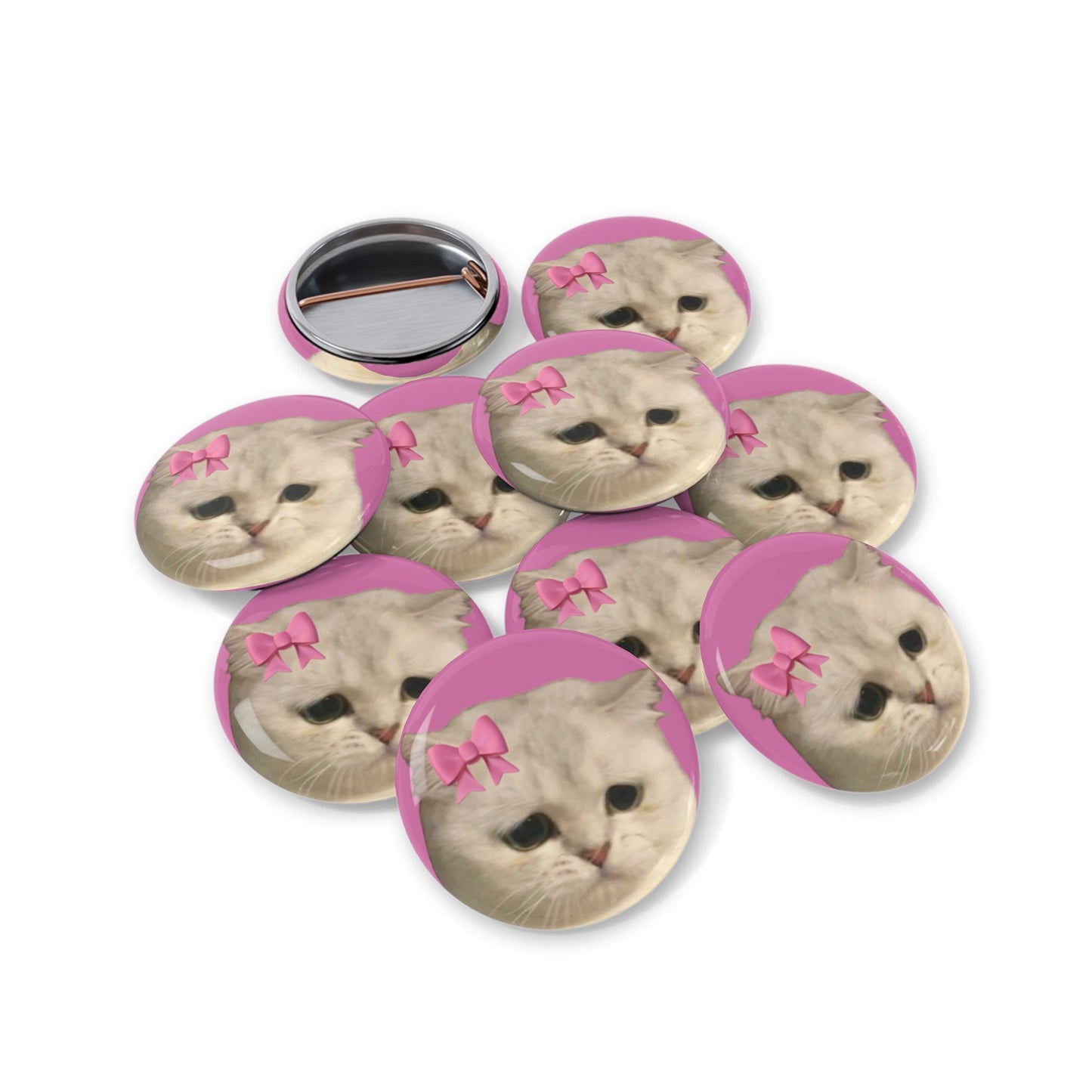 Cute Cat Round Pins