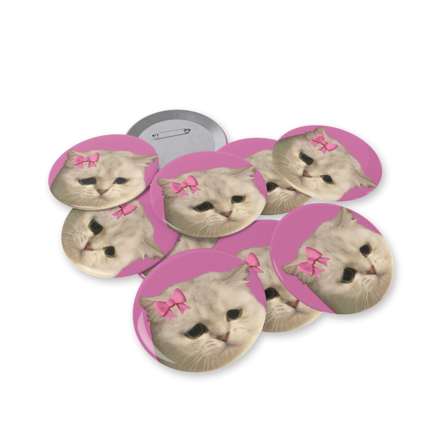 Cute Cat Round Pins